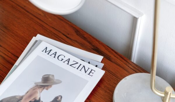 Stacked fashion magazines